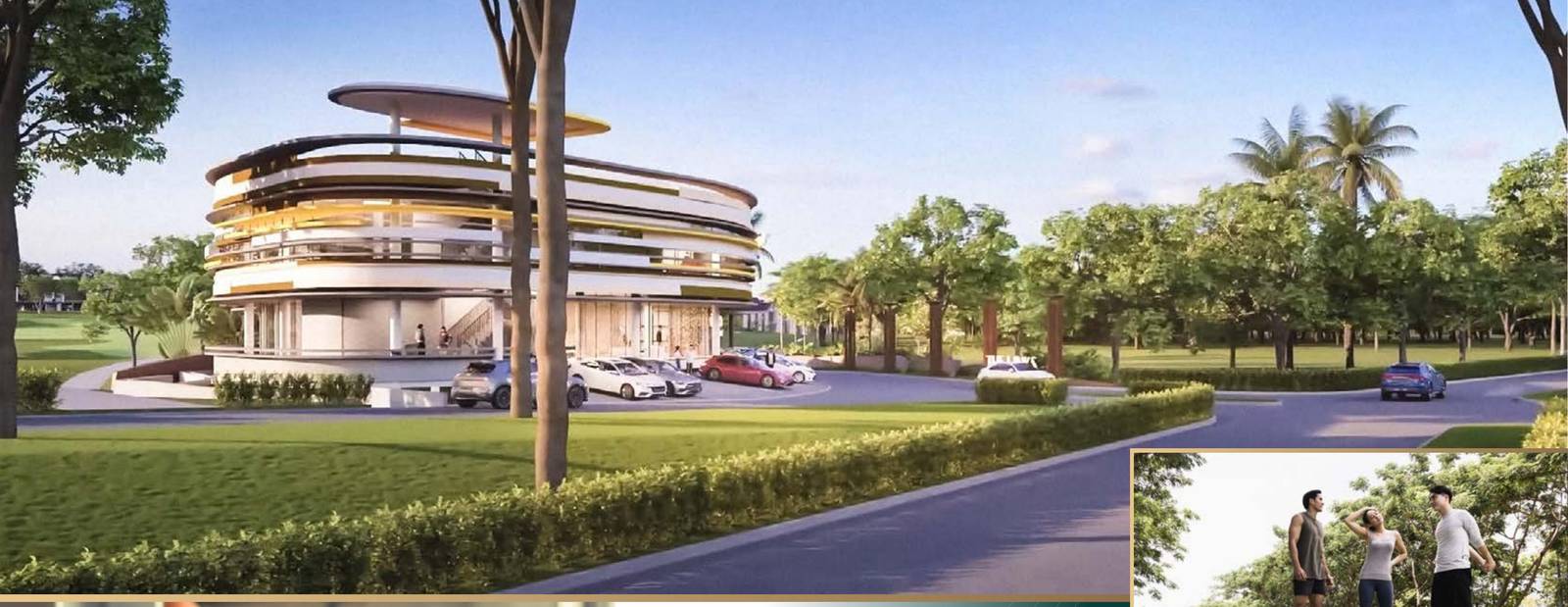 Rencana area komersial dan clubhouse The Links Golf Villa